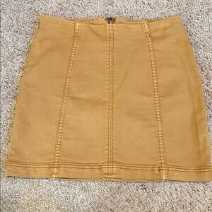 Free People Mustard Mini Skirt
